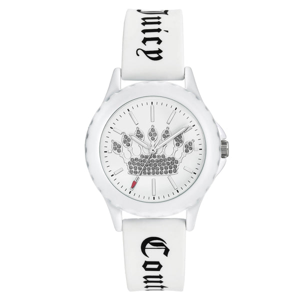 Juicy Couture White Silicone White Dial Women's Watch - JC1325WTWT