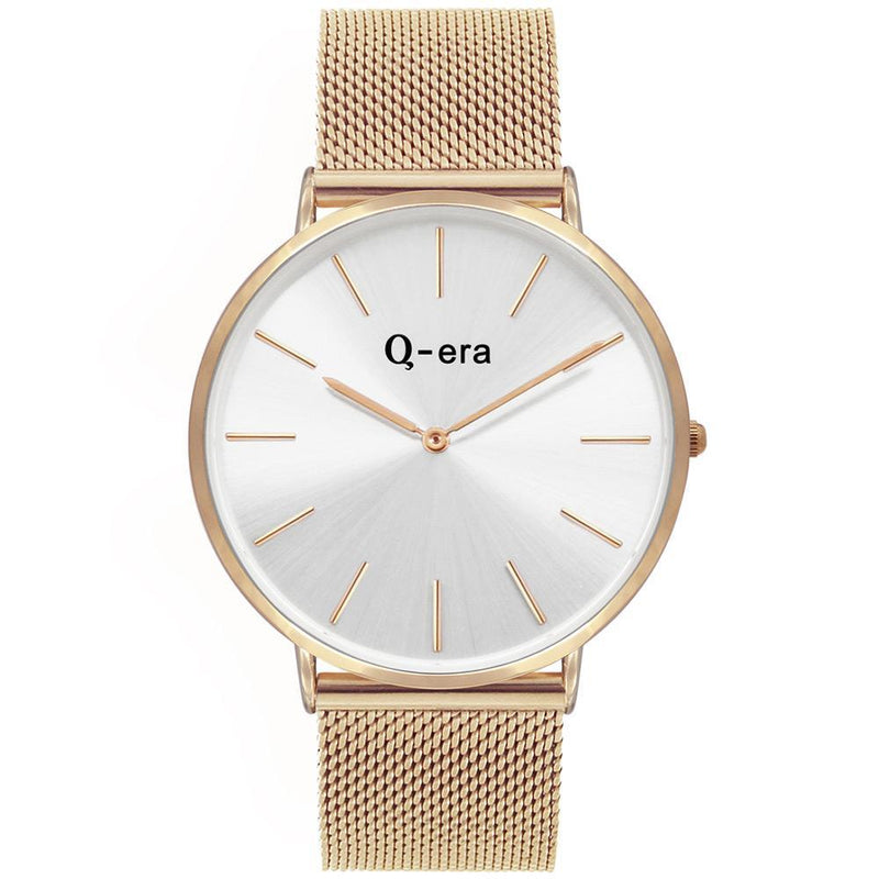 Q-Era Rose Gold Mesh Men's Watch - QV2806-12